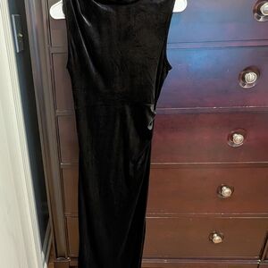Elegant Black Velvet Dress